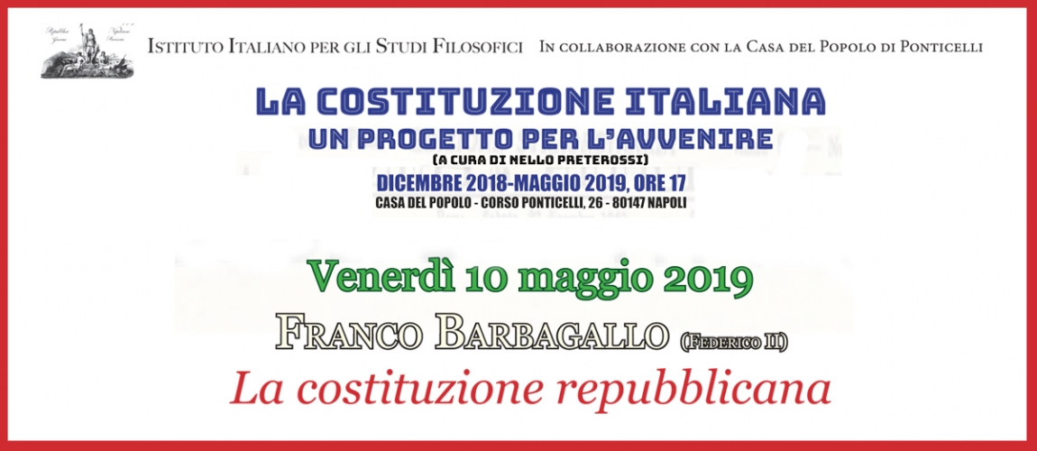 Seminario LA COSTITUZIONE REPUBBLICANA