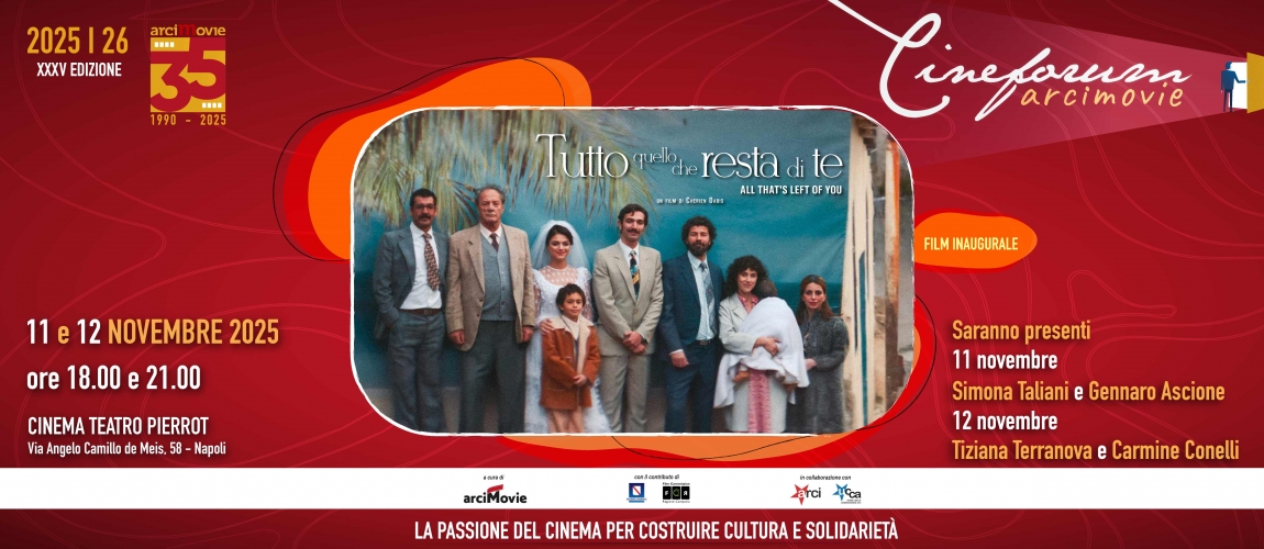 "Tutto quello che resta di te" inaugura il Cineforum 2025/26