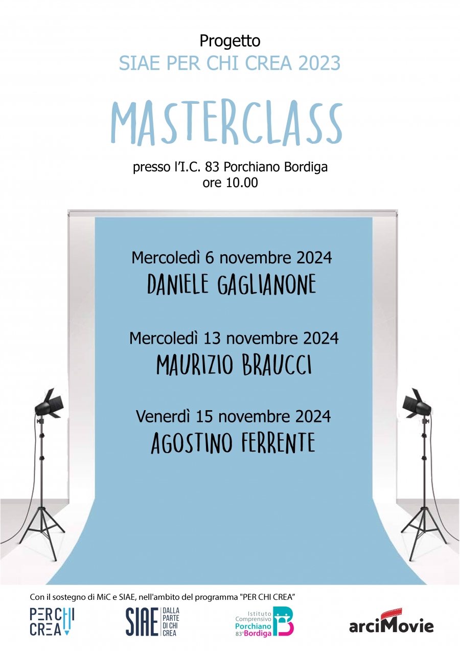 Masterclass di cinema all'I.C. 83 Porchiano Bordiga