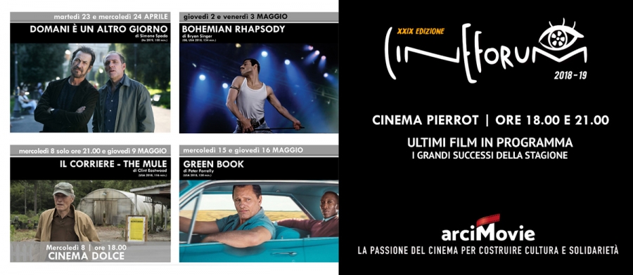 Ultimi film in programma del Cineforum di ARCI MOVIE 2018/19