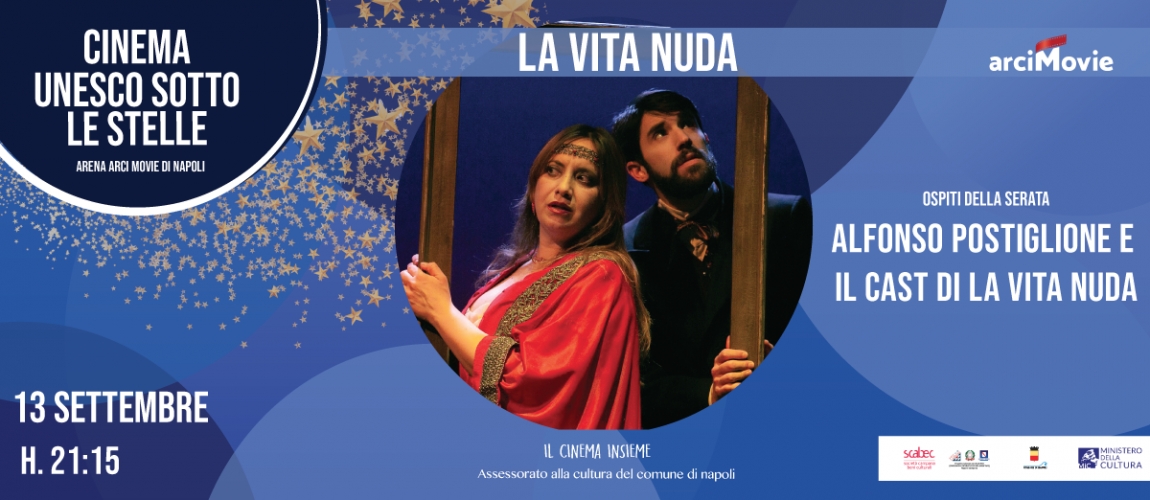 Alfonso Postiglione e il cast di La vita nuda all'Arena di San Domenico