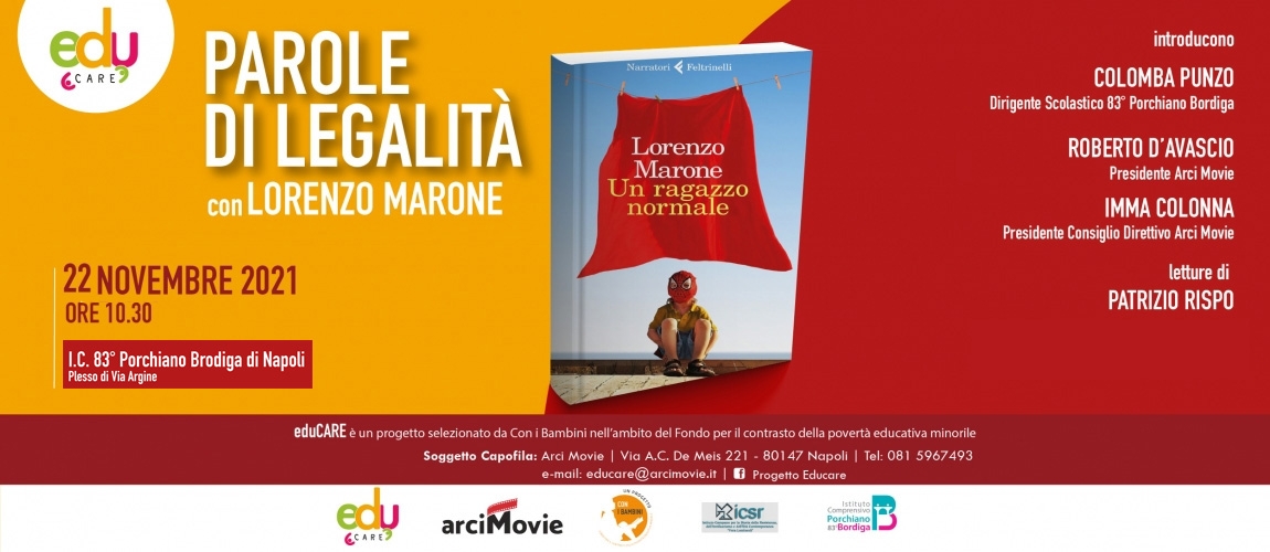 Parole di Legalit&agrave; con Lorenzo Marone